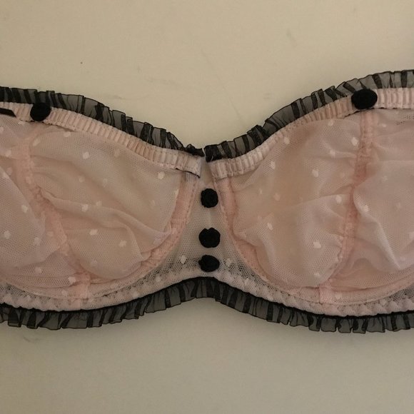 Cannelle Pink & Black Embellished Bra - Picture 6 of 7
